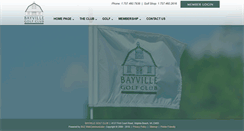 Desktop Screenshot of bayvillegolfclub.com