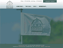 Tablet Screenshot of bayvillegolfclub.com